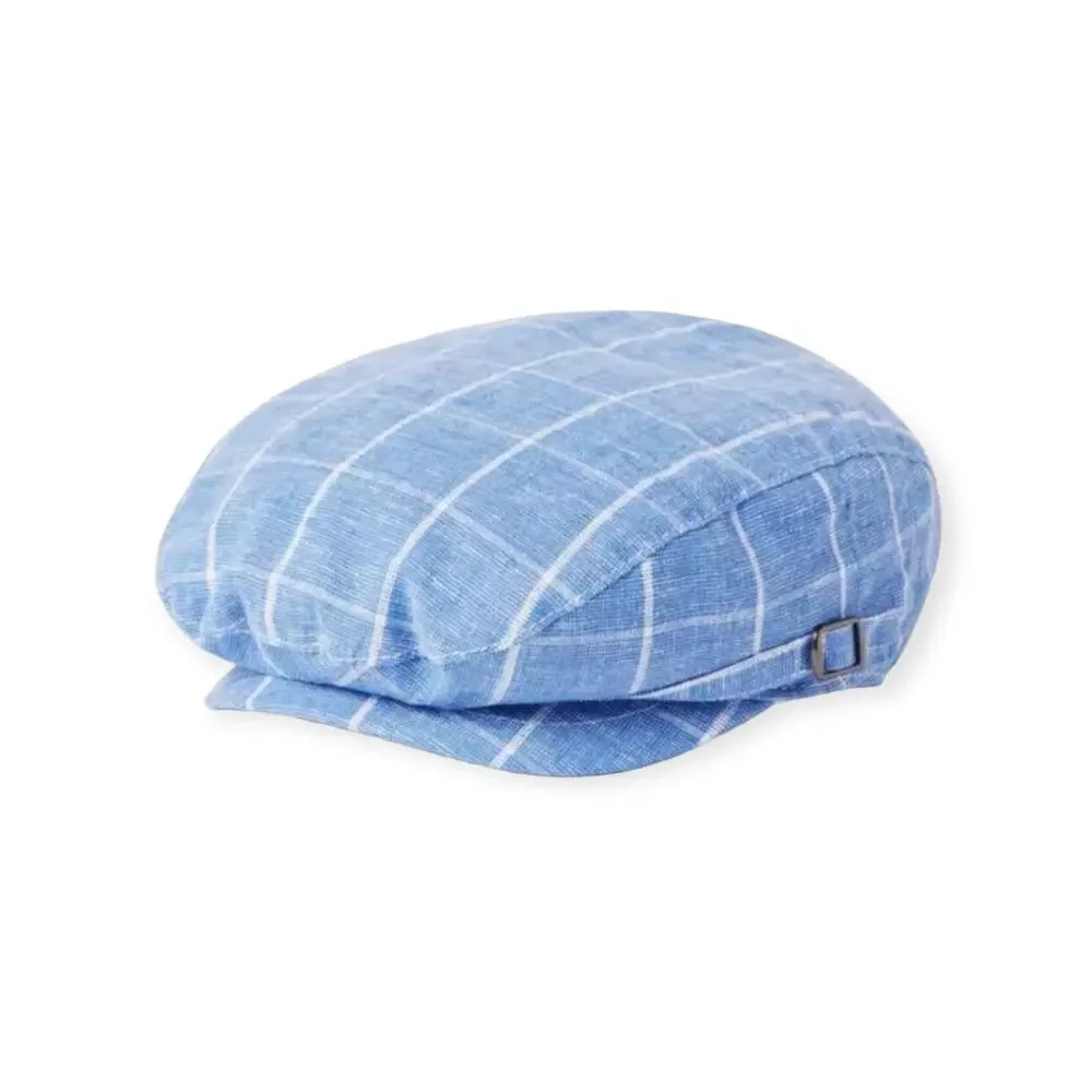 Janie and Jack NWT 4/5 Yrs Tattersall Linen Newsboy Cap